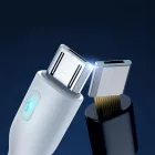 Joyroom USB-A - micro USB LED Kábel - 1.2m 2.4A - Fehér
