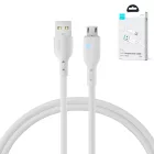 Joyroom USB-A - micro USB LED Kábel - 1.2m 2.4A - Fehér