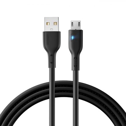 Joyroom USB - micro USB LED Kábel - 2m 2.4A - Fekete
