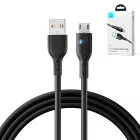 Joyroom USB-A - micro USB LED Kábel - 2m 2.4A - Fekete