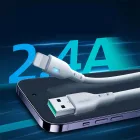 Joyroom USB-A - Lightning Kábel - 2m 2.4A - Fehér