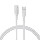 Joyroom USB-A - USB-C LED Kábel - 1.2m 3A - Fehér