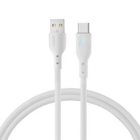 Joyroom USB-A - USB-C LED Kábel - 1.2m 3A - Fehér Joyroom USB-A - USB-C LED Kábel - 1.2m 3A - Fehér