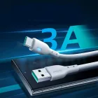 Joyroom USB-A - USB-C LED Kábel - 1.2m 3A - Fehér