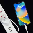 Joyroom JR-TCF06 Hálózati Töltő 20W PD - USB-C + USB-C-Lightning Kábel - Fehér