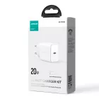 Joyroom JR-TCF06 Hálózati Töltő 20W PD - USB-C + USB-C-Lightning Kábel - Fehér