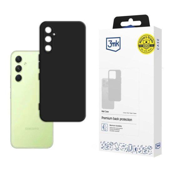 Samsung Galaxy A34 5G Tok - 3mk Matt Case - Fekete