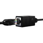 Baseus AirJoy Hálózati Toldó Adapter RJ-45 8P8C - Fekete x 2 db