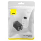 Baseus AirJoy Hálózati Toldó Adapter RJ-45 8P8C - Fekete x 2 db