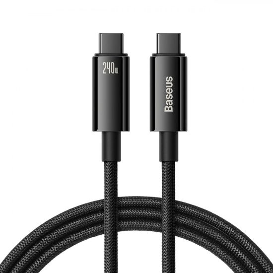 Baseus Tungsten Gold USB C - USB C Kábel - 2m 240W - Fekete