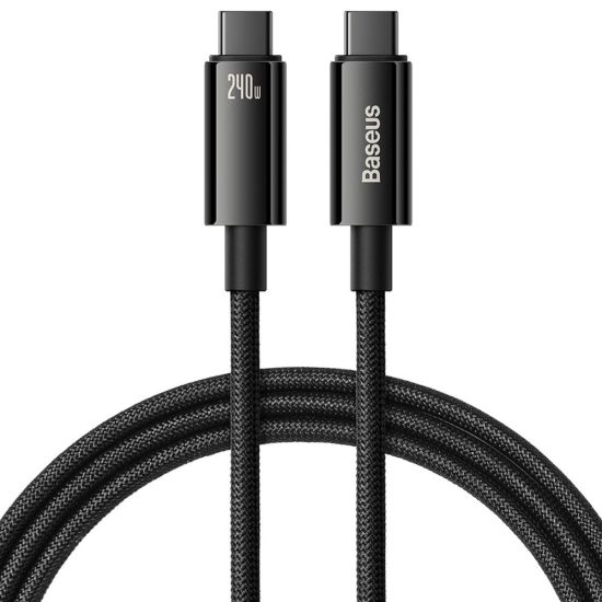 Baseus Tungsten Gold USB C - USB C Kábel - 1m 240W - Fekete