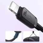 Joyroom USB-C - Lightning Multi-Color Kábel - 1.2m 20W - Fekete