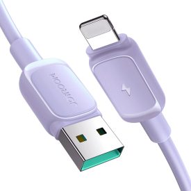 Joyroom Multi-Color USB-A - Lightning Kábel - 1.2m 2.4A - Lila   Joyroom Multi-Color USB-A - Lightning Kábel - 1.2m 2.4A - Lila