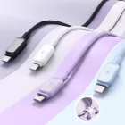 Joyroom Multi-Color USB-A - Lightning Kábel - 1.2m 2.4A - Lila