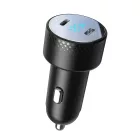 Joyroom JR-CCD02 Autós Töltő 2xUSB-C 70W - Kijelzővel - Fekete