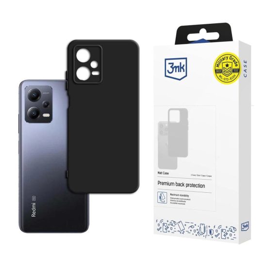 Xiaomi Redmi Note 12 Pro+ Tok - 3mk Matt Case - Fekete