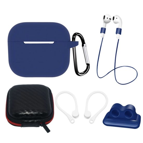AirPods 3 Szilikon Tok Készlet - Kék