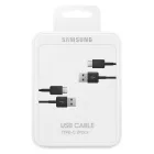 Samsung USB-A - USB-C kábel 1.5m 5A - Fekete x 2 db