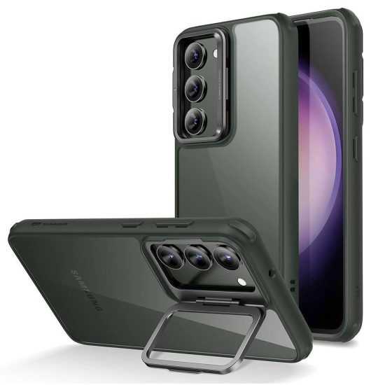 Samsung Galaxy S23+ Plus Tok - ESR Classic Kickstand - Átlátszó-Zöld