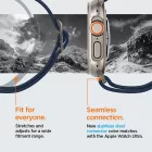 Apple Watch (42/44/45/49mm) Óraszíj - Spigen Lite Fit Ultra - Fekete
