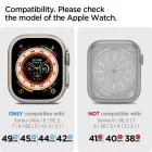 Apple Watch (42/44/45/49mm) Óraszíj - Spigen Lite Fit Ultra - Fekete