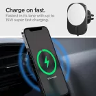 Spigen ITM12W OneTap Pro 3 MagSafe Autós Tartó és Töltő 15W - Szellőzőrácsra - Fekete