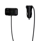 Wireless S-16 Bluetooth FM Transmitter + Töltő - Fekete