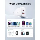 Joyroom Hálózati Töltő 20W - USB-C + USB-A + USB-C-Lightning Kábel - Fehér