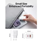 Joyroom Hálózati Töltő 20W - USB-C + USB-A + USB-C-Lightning Kábel - Fehér
