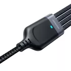 Joyroom 4in1 USB - 2xUSB-C + micro + Lightning Kábel - 1.2m 3.5A - Fekete