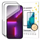 iPhone 15 Pro Kijelzővédő Üvegfólia - Wozinsky Full Glue Tempered Glass - Fekete x 2 db