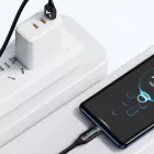Wozinsky USB-A - USB-C Kábel Kijelzővel - 2m 6A 66W - Fekete