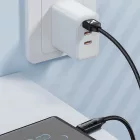 Wozinsky USB-A - USB-C Kábel Kijelzővel - 2m 6A 66W - Fekete