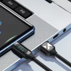 Wozinsky USB-A - USB-C Kábel Kijelzővel - 2m 6A 66W - Fekete