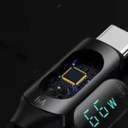 Wozinsky USB-A - USB-C Kábel Kijelzővel - 1m 6A 66W - Fekete