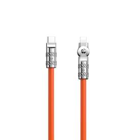   Dudao USB-C - Lightning Elforgatható Kábel - 1m 30W - Narancs