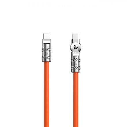 Dudao USB-C - USB-C Elforgatható Kábel - 1m 120W - Narancs