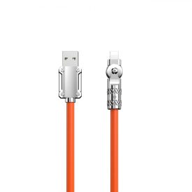 Dudao USB-A - Lightning Elforgatható Kábel - 1m 30W - Narancs   Dudao USB-A - Lightning Elforgatható Kábel - 1m 30W - Narancs