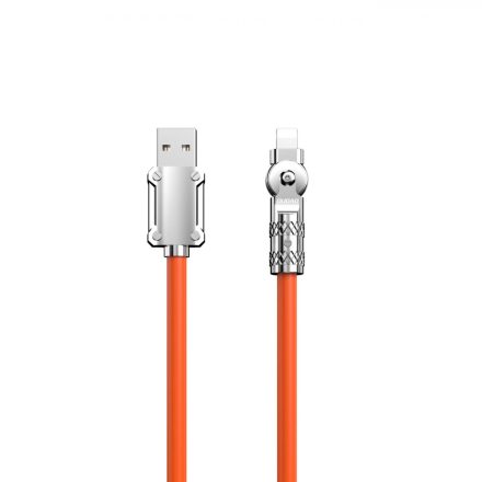 Dudao USB-A - Lightning Elforgatható Kábel - 1m 30W - Narancs