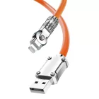 Dudao USB-A - Lightning Elforgatható Kábel - 1m 30W - Narancs