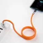 Dudao USB-A - Lightning Elforgatható Kábel - 1m 30W - Narancs