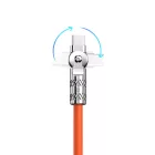 Dudao USB-A - Lightning Elforgatható Kábel - 1m 30W - Narancs