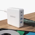 Dudao Hálózati GaN Gyorstöltő - 2x USB + 2x USB-C - 5A 100W - Fehér