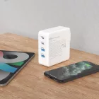 Dudao Hálózati GaN Gyorstöltő - 2x USB + 2x USB-C - 5A 100W - Fehér