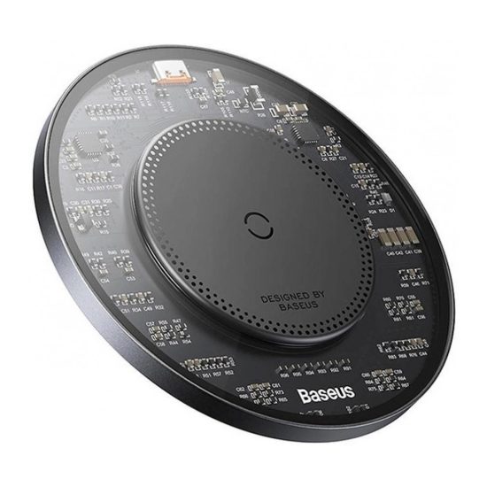 Baseus Simple2 15W Indukciós Töltő + C-C Kábel - Fekete