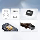 Ugreen CD314 Hálózati Töltő 30W - 2xUSB + USB-C + EU-EU Adapter 13A - Fekete