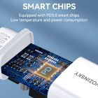 Wozinsky Hálózati Töltő 20W - USB-A + USB-C - Fehér