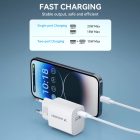 Wozinsky Hálózati Töltő 20W - USB-A + USB-C - Fehér