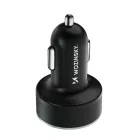 Wozinsky Autós Töltő Kijelzővel 50W - 2x USB-C + 2x USB-A - Fekete