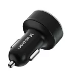 Wozinsky Autós Töltő Kijelzővel 50W - 2x USB-C + 2x USB-A - Fekete